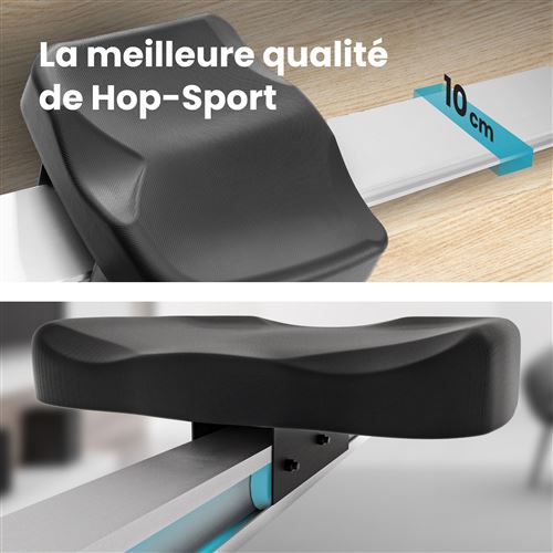 Hop-Sport Rameur d'Appartement Pliable HS-095R Spike, 16 Niveaux de Résistance