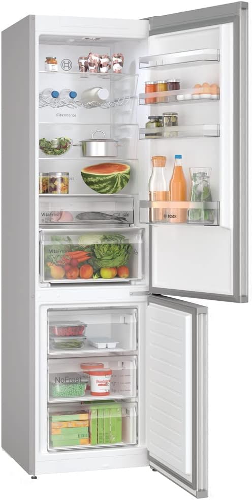 Bosch Série 4 KGN397LDF réfrigérateur-congélateur 260 L D Acier inoxydable
