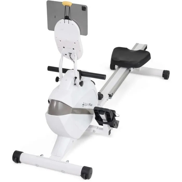 Rameur magnétique pliable SPORTPLUS - 8 niveaux de résistance - Blanc