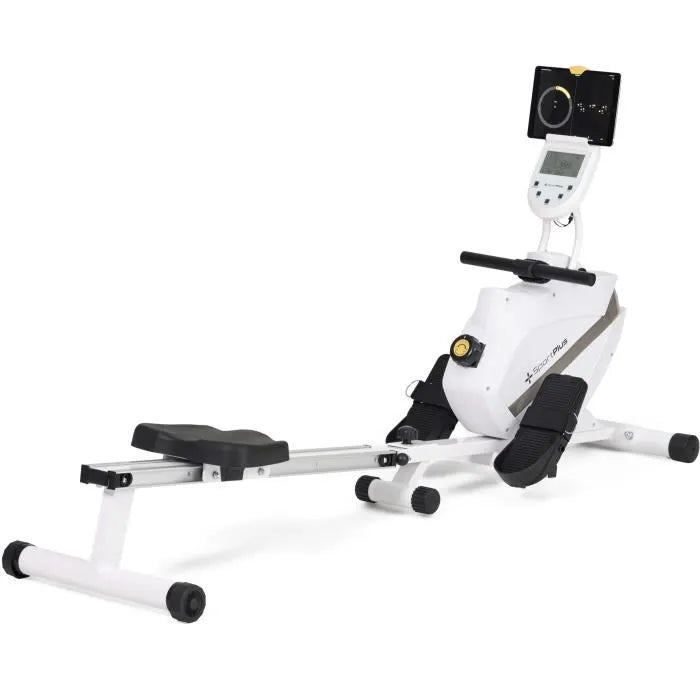 Rameur magnétique pliable SPORTPLUS - 8 niveaux de résistance - Blanc