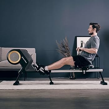 Rameur pliable SportPlus SP-MR-020-B Système de freinage magnétique - 8 niveaux de résistance - Noir